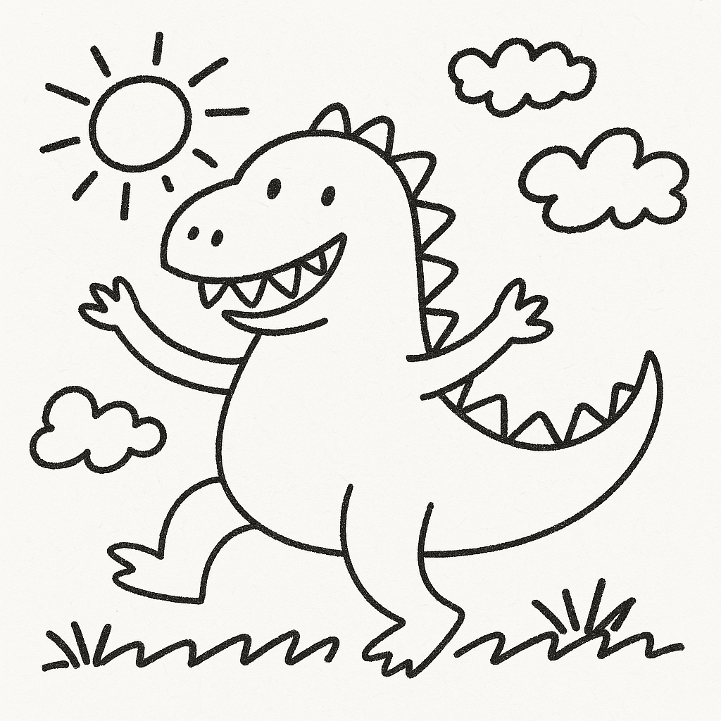 Original dinosaur drawing